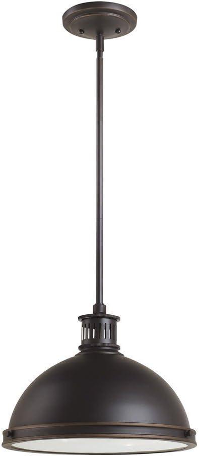 Generation Lighting 65086EN3-715 Pratt Street Metal Pendant Hanging Modern Fixture, Two - Light, Autumn Bronze