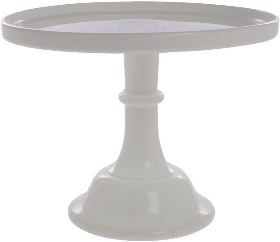 Elegant 10" Milk Glass Cake Plate Stand