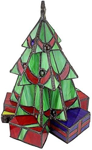 Design Toscano Illuminated Stained Glass Christmas Tree Lamp