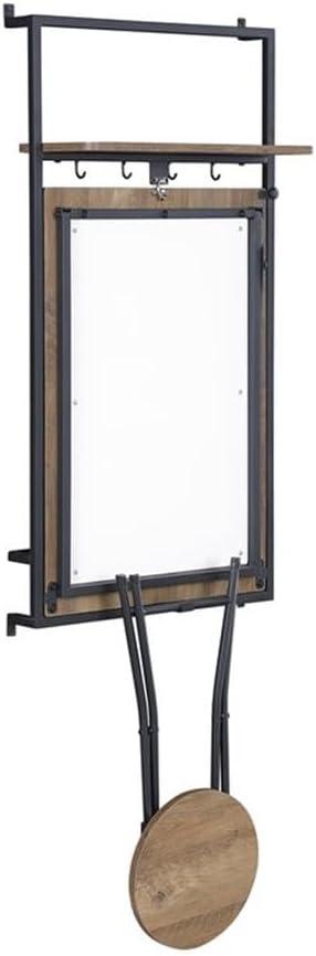 Coaster Riley Contemporary Wood Folding Wall Desk with Stool in Oak