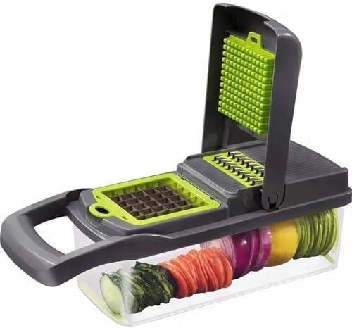 Vegetable Chopper,Pro Onion Chopper,14 in1 Multifunctional Food Chopper,Kitchen Veggie Chopper with 8 Blades,Vegetable Chopper With Container ,Vegetable Slicer Dicer Cutter,Salad,Garlic Chopper