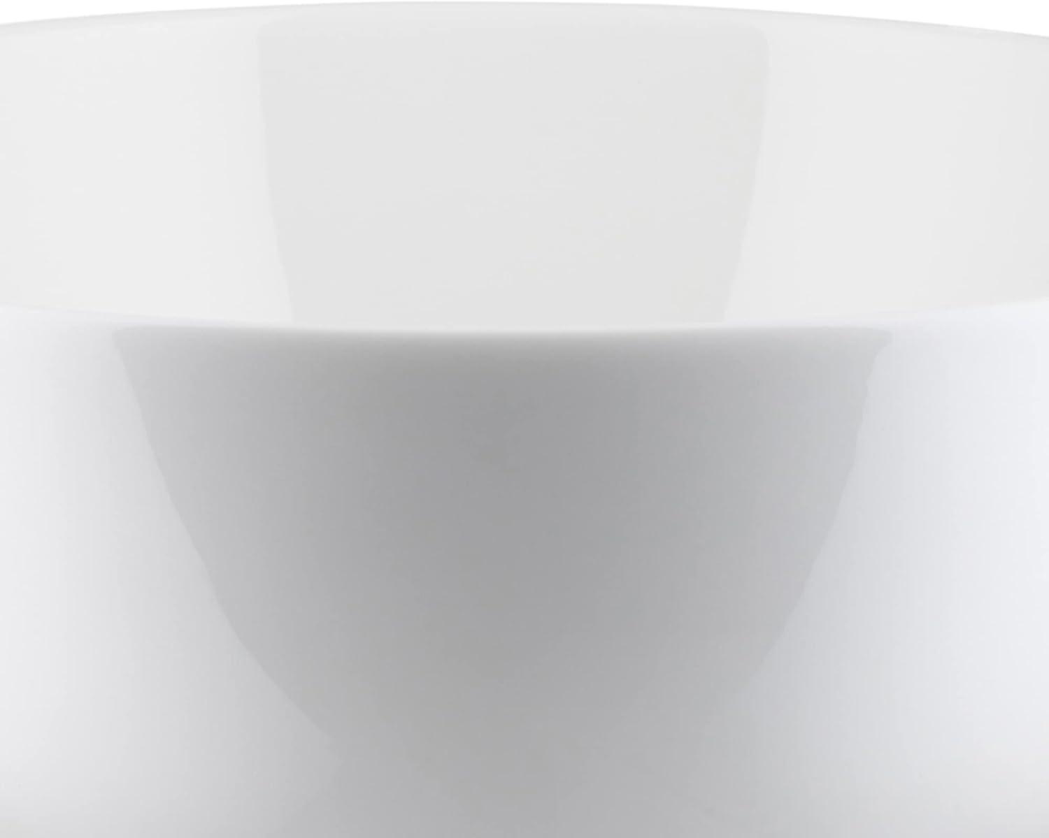 White 8" Ceramic Microwave Safe Salad Serving Bowl