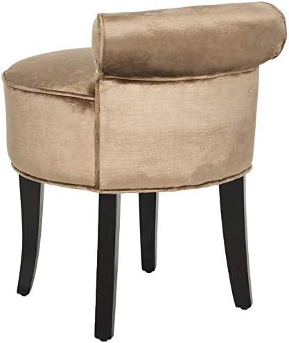 Safavieh Home Collection Georgia Burnt Orange and Distressed Grey Petite Vanity Stool