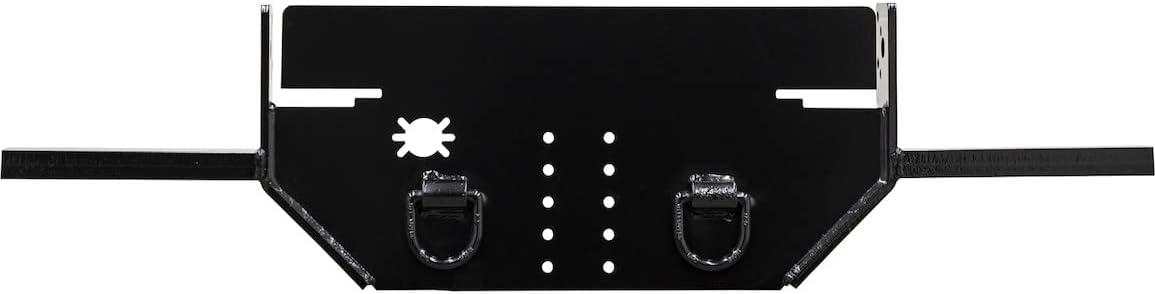 Black Powder-Coated 1/2" Steel Hitch Plate with D-Rings