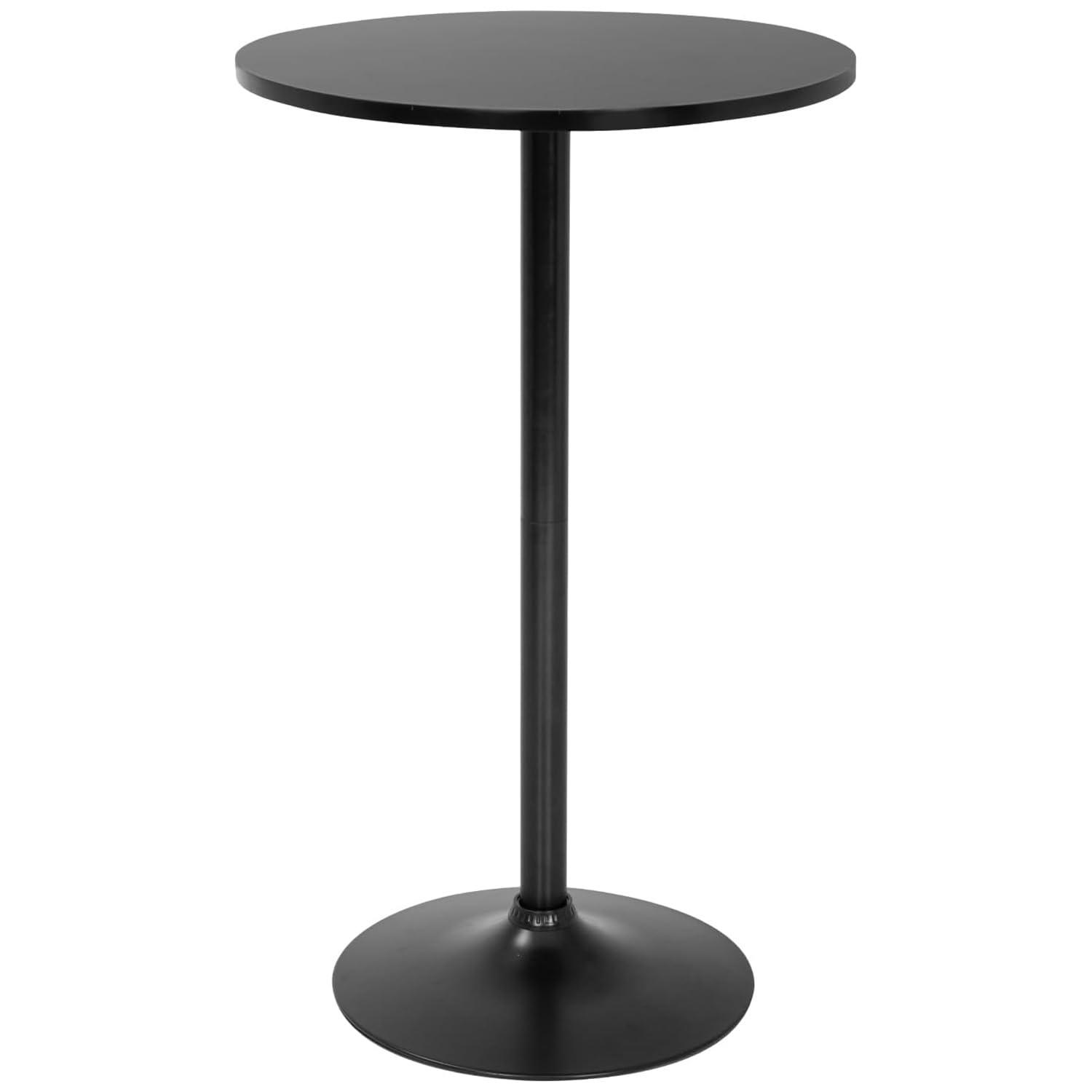 FDW Modern Round Pub Hydraulic Dining Room Home Kitchen Bar Top Tall Table, Black