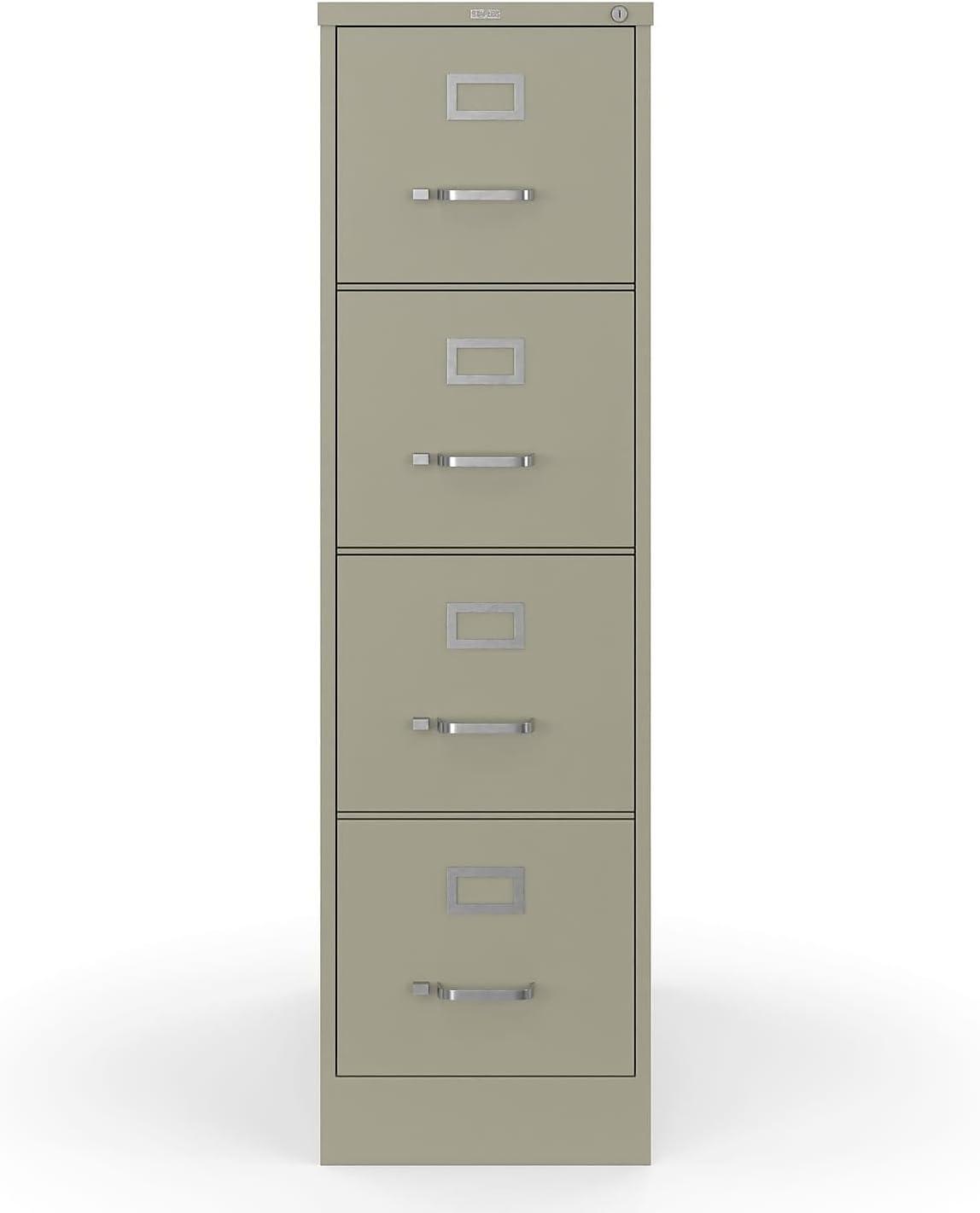 Putty Beige 4-Drawer Lockable Vertical File Cabinet