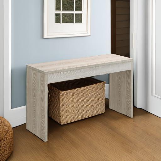 Convenience Concepts Northfield Hall Console Table/Desk, Ice White