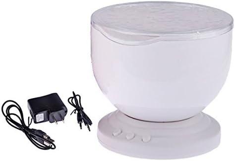 Gideon DreamWave Soothing Ocean Wave Projector LED Night Light with Built-in Stereo Speakers / (12 LED Bulbs - 3 Colors) Water Wave LED Ceiling Pro