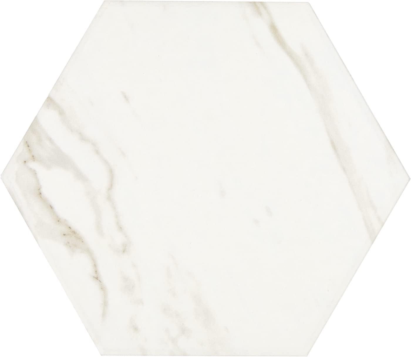 Daltile Perpetuo 8" X 9" Hexagon Porcelain Marble Look Wall & Floor Tile