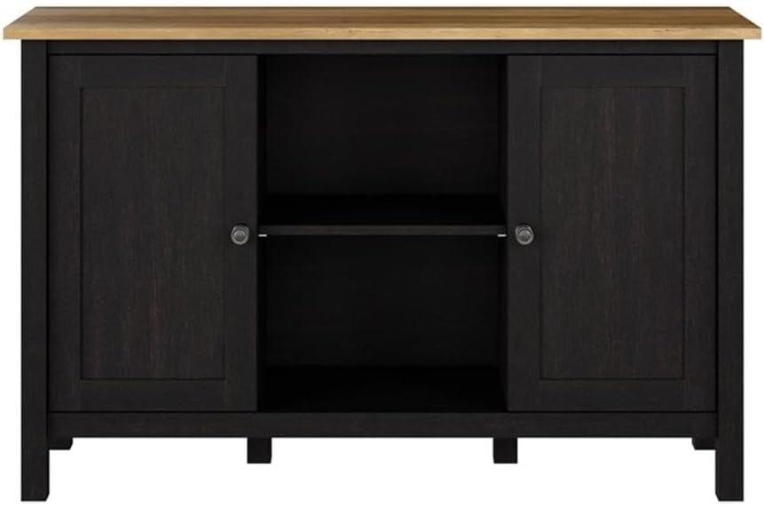 Mayfield Accent Cabinet with Doors in Vintage Black and Reclaimed Pine