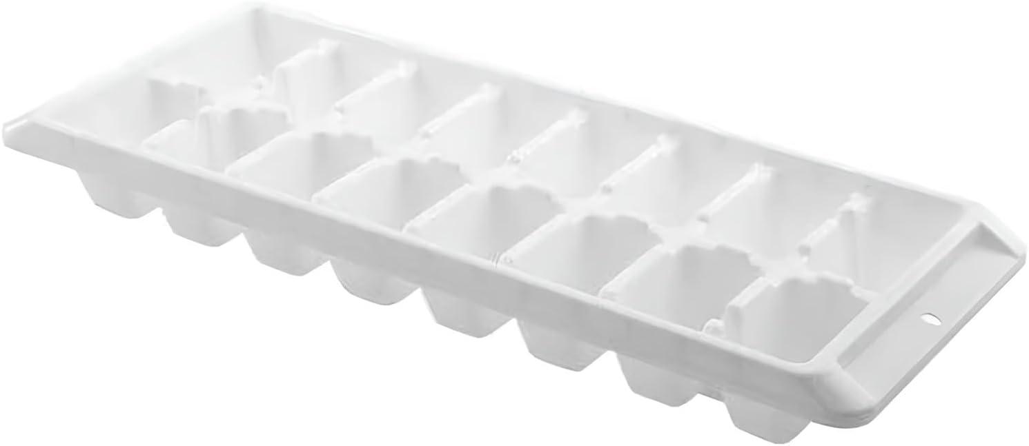 Ice Tray Easy Release White Ice Cube Trays, 16 Cube (Pack of 2) (2867-WHT-2)
