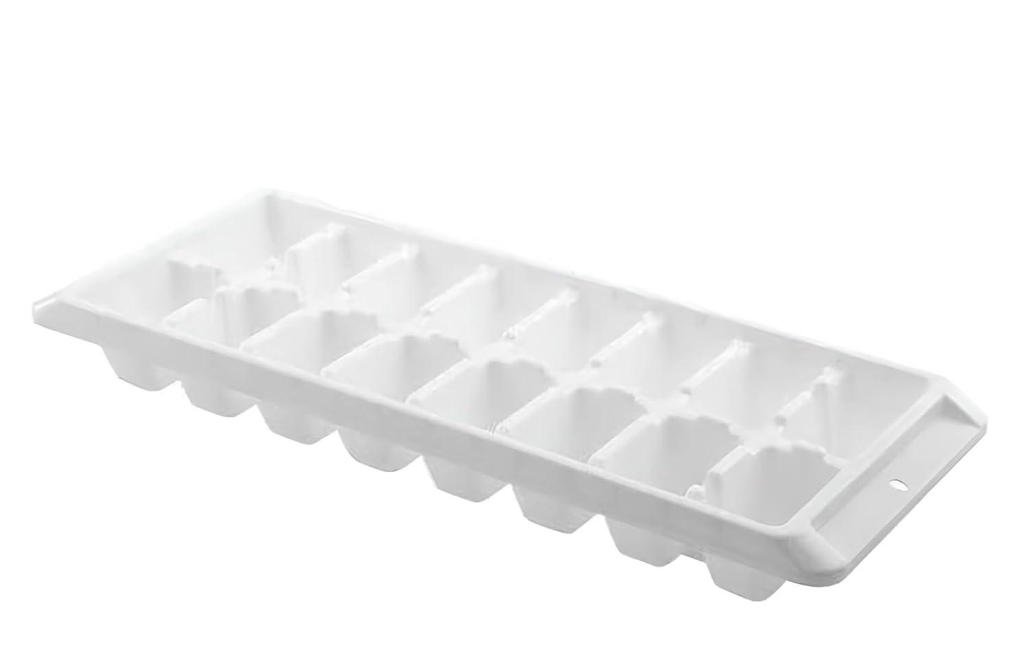 Ice Tray Easy Release White Ice Cube Trays, 16 Cube (Pack of 2) (2867-WHT-2)