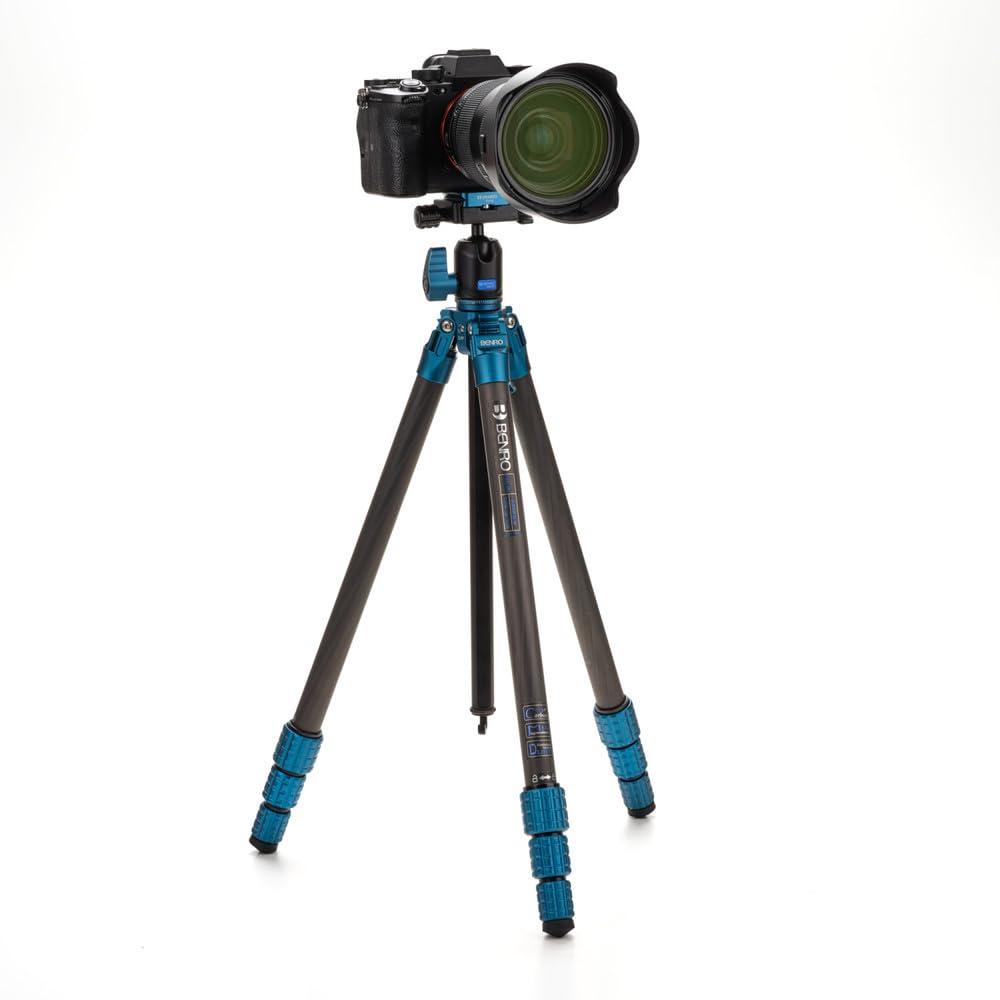 Benro 61.4" Black and Blue Aluminum Tripod with Ball Head