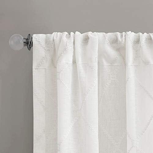 Nirod Diamond Sheer Window Curtain Panel