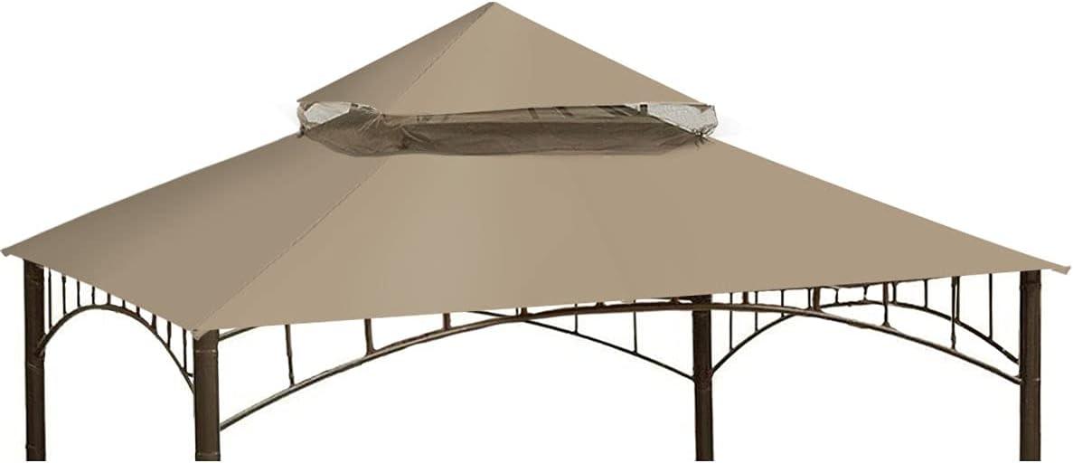 ONTHEWAY Replacement Canopy roof DHF10 for Target Madaga Gazebo Model L-GZ136PST (Beige1)