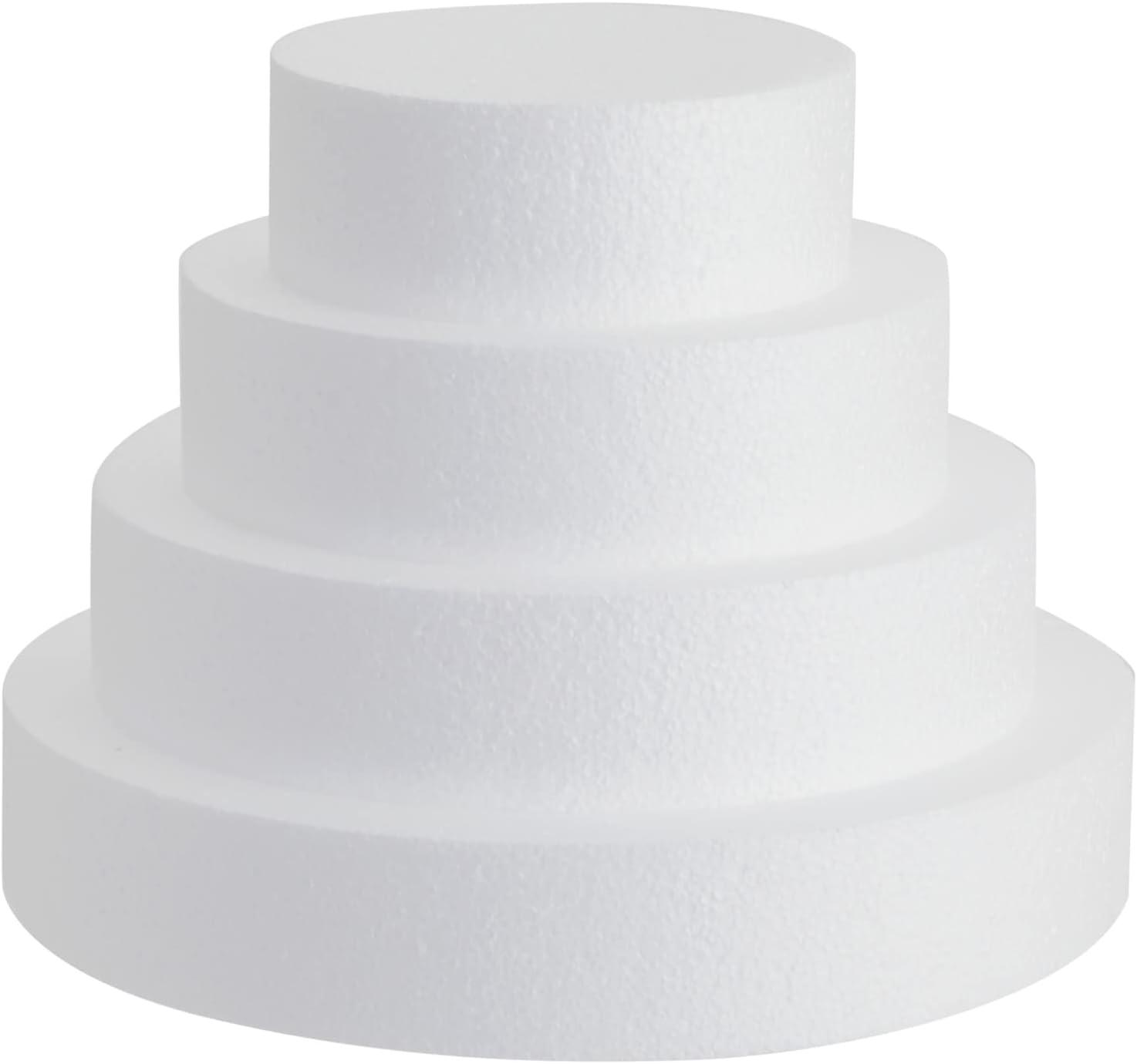 Foam Cake Model For Cake Decorating Practice 4 Tiers Cake Dummies Kit Sugarcraft Polystyrene Flower Decor For Display Faux Fake Wedding Cakes Decoration