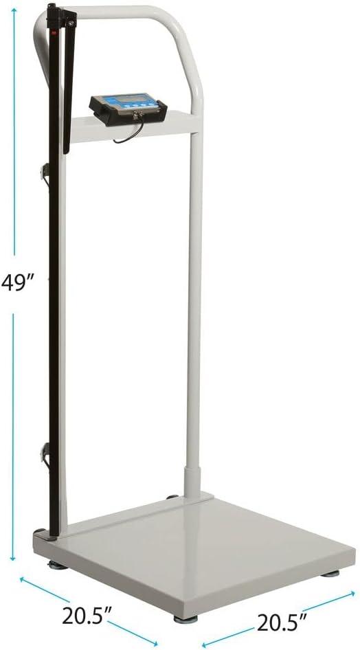 White Steel Digital Physician Scale with LCD Display