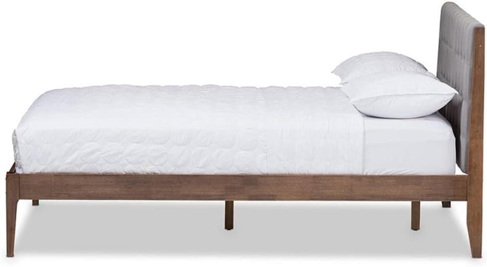 Baxton Studio Clifford Mid-Century Platform Bed, Multiple Sizes, Multiple Colors