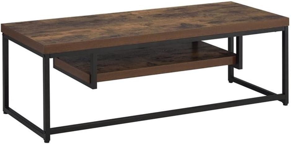 Bob TV Stand for TVs up to 47" Weathered Oak/Black Metal Finish - Acme Furniture