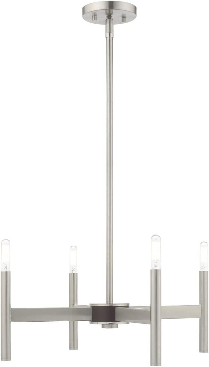 Livex Lighting Copenhagen 4 - Light Chandelier in  Brushed Nickel