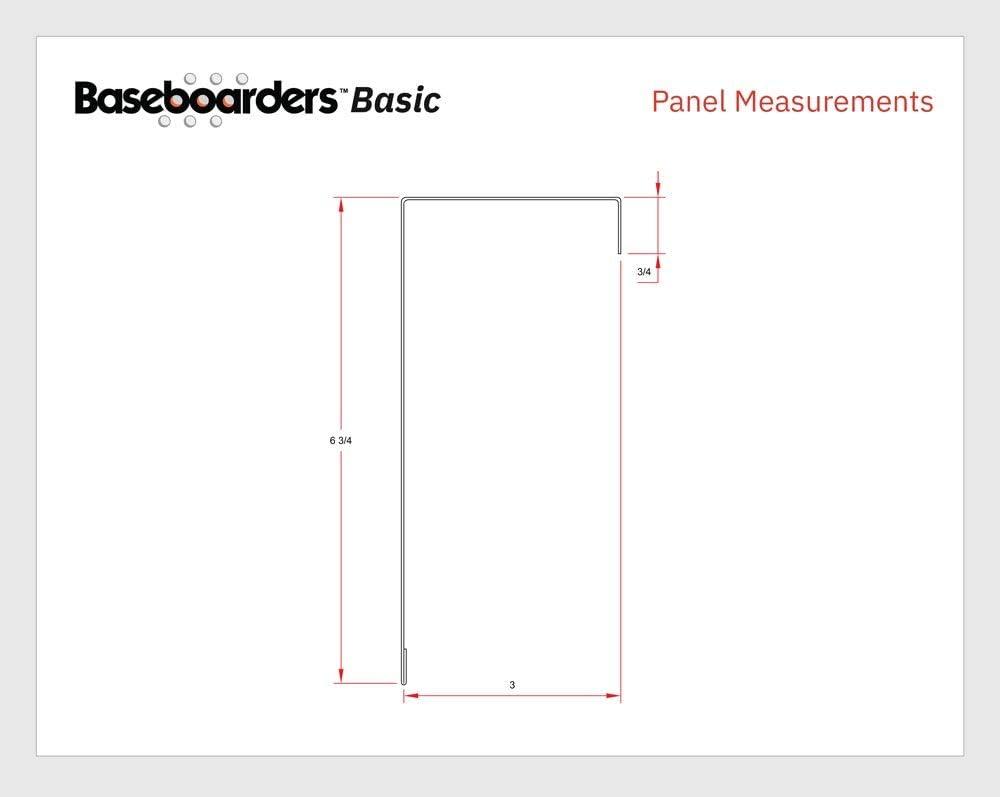 Baseboarders Baseboarders Basic Steel Easy Slip-On Baseboard Heater Cover Coupler - White