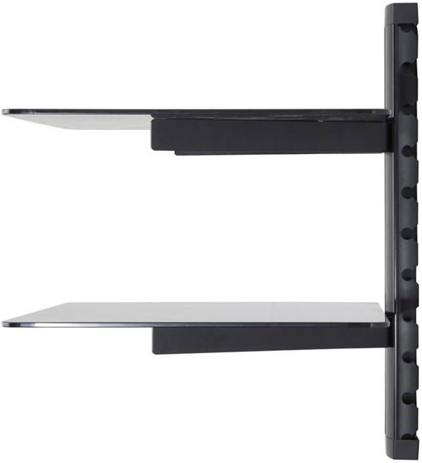 ES250B-E AV Wall Shelves 2 Shelves, Black