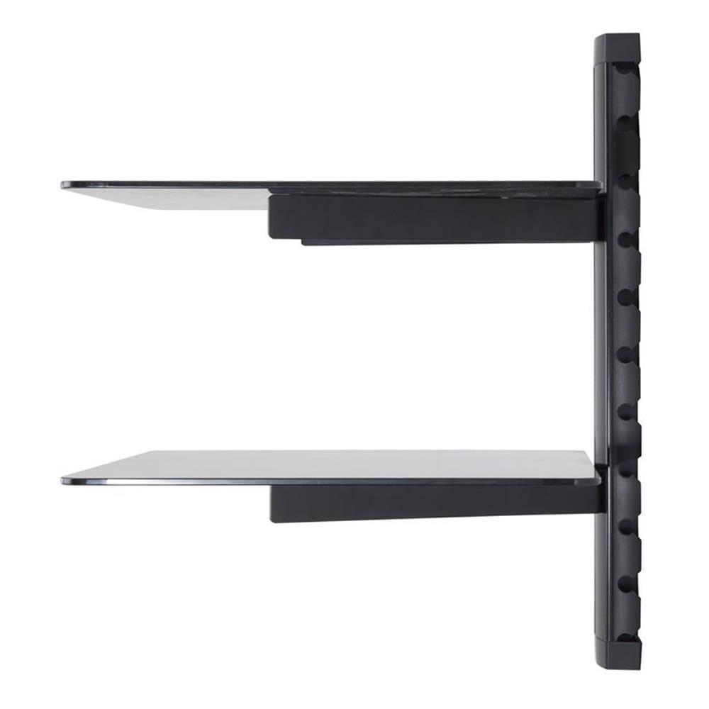 ES250B-E AV Wall Shelves 2 Shelves, Black