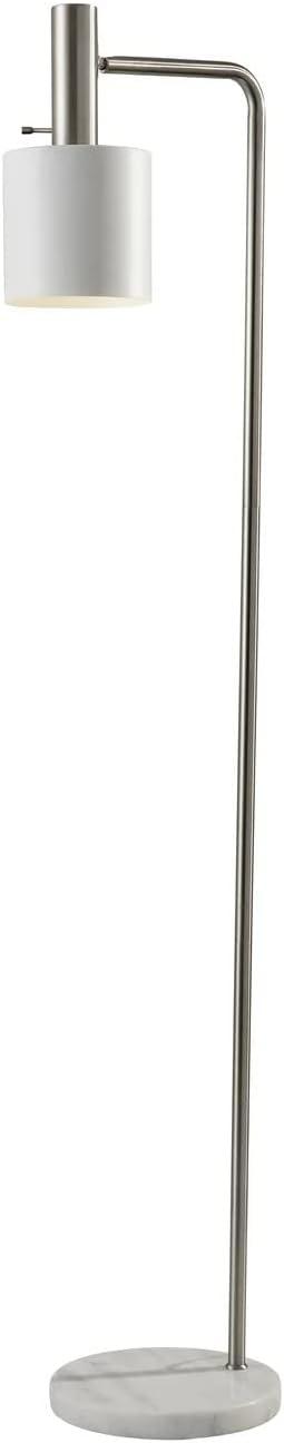 Adesso 61" Emmett Floor Lamp White: Metal Standing Light for Living Room, ETL Listed, No Bulb Included