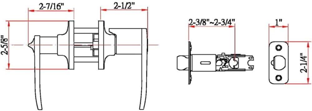 Delavan Keyed Entry Door Lever