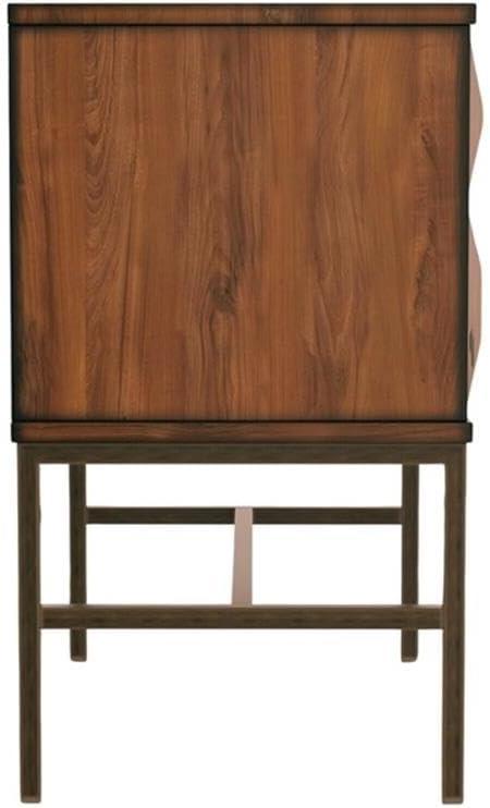 Origins by Alpine    Trig Two Drawer Nightstand