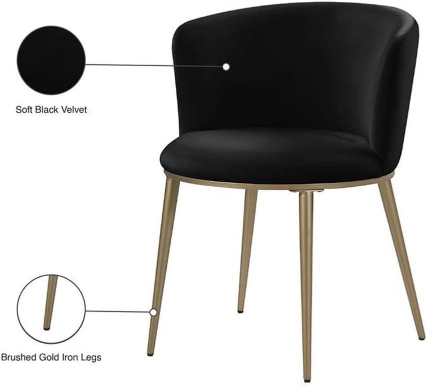 Meridian Furniture Skylar Cream Velvet Dining Chair (Set of 2)