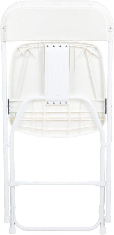 Flash Furniture Hercules Series Plastic Folding Chair White - 2 Pack 650LB Weight Capacity Comfortable Event Chair-Lightweight Folding Chair