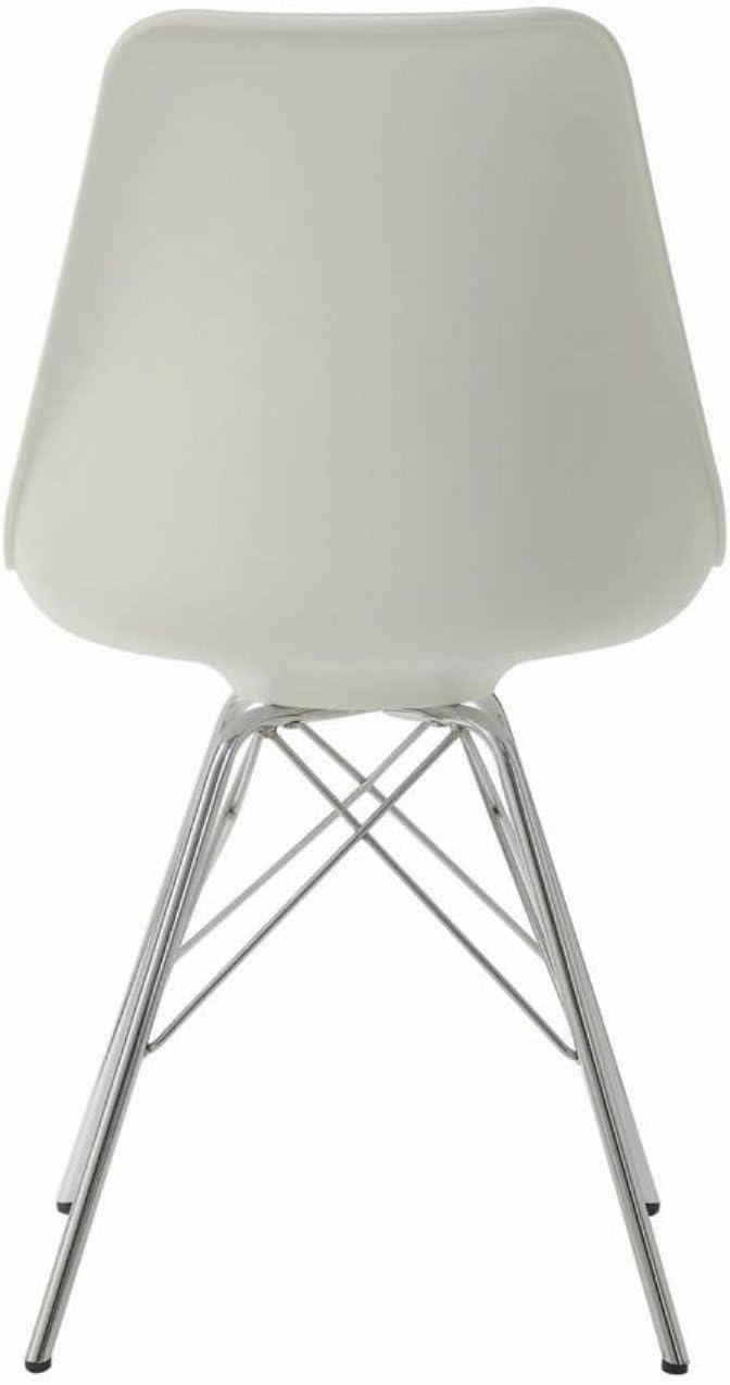 Coaster Armless Faux Leather Dining Chairs in White