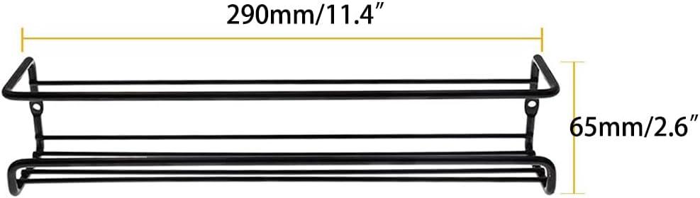 Spice Rack wall mounted 4 Pack, Space-Saving Spice Organizer for Spice Jars and Seasonings,Screw or Adhesive Hanging Spice Rack Organizer for Your Kitchen Cabinet,or Pantry Door