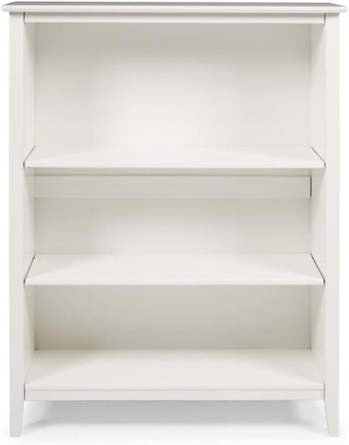 Alaterre Furniture Simplicity 48" Wood 3-Shelf Bookcase in White