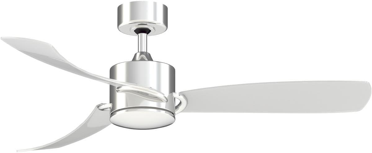 SculptAire Chrome 52" Smart Ceiling Fan with LED Light Kit