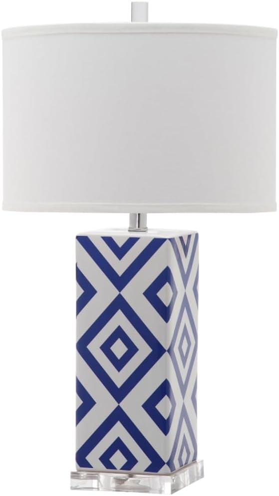 Safavieh 27 in. H Diamonds Ceramic Geometric Table Lamp