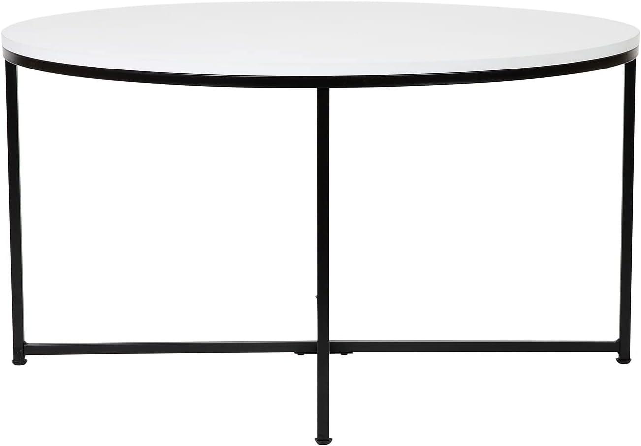 Flash Furniture Hampstead Collection Coffee Table - Modern Laminate Accent Table with Crisscross Frame