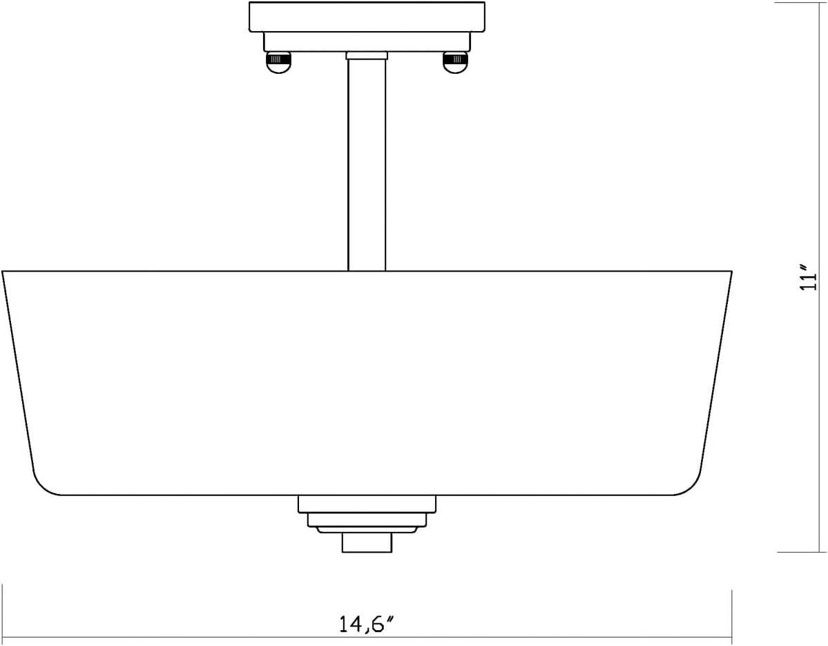 Z-Lite 220SF3-HBR Arlington 15 Inch Flush Mount Ceiling Light, Brass
