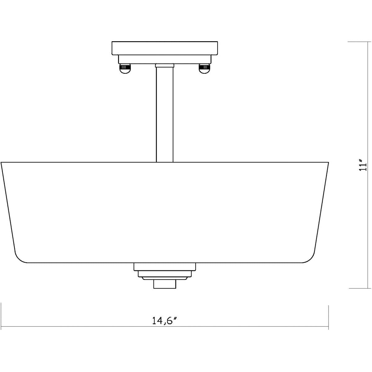 Z-Lite 220SF3-HBR Arlington 15 Inch Flush Mount Ceiling Light, Brass