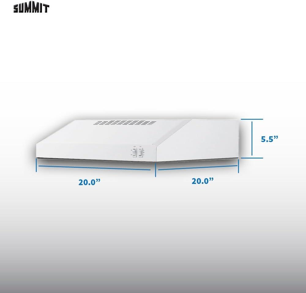 Summit Appliance Steel 200 CFM Convertible Under Cabinet Range Hood