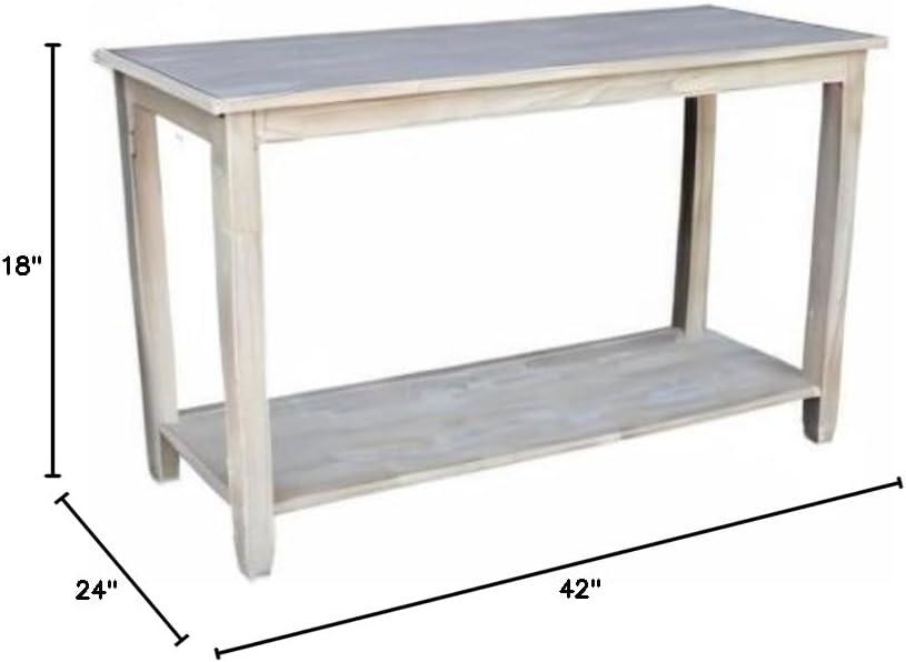 International Concepts Solano Console Server Table : Hardwood Sofa Table, Foyer Shelf, Spot Clean