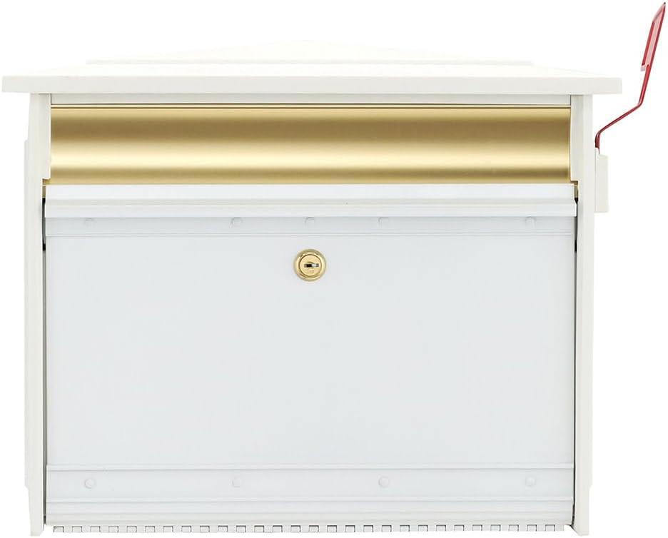 Architectural Mailboxes Mailsafe Locking, Plastic, Medium, Wall-Mount Mailbox in White