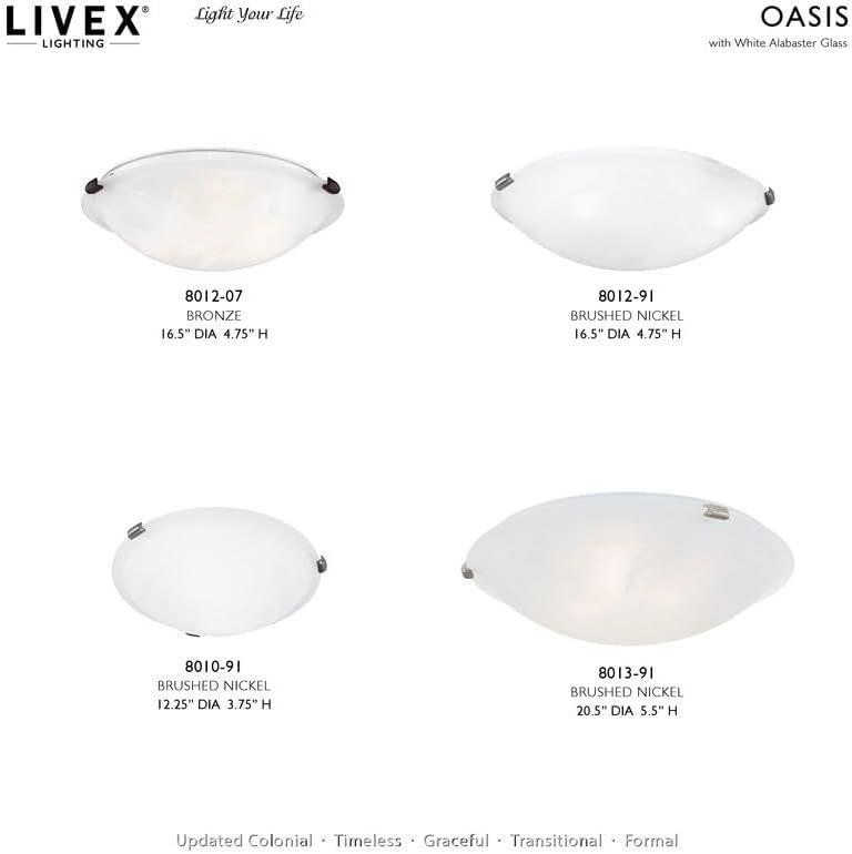 Livex Lighting Oasis 2 - Light Flush Mount in Brushed Nickel