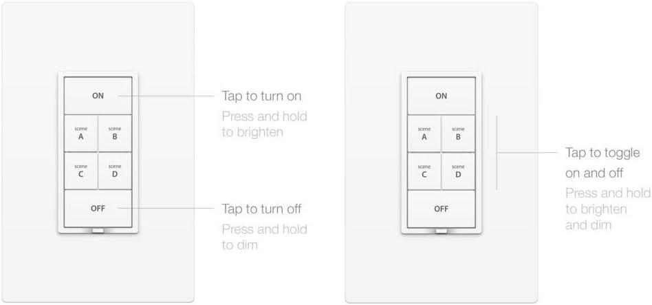 Insteon Smart Dimmer 6-Button Keypad, KeypadLinc in-Wall Controller, 2334-232 (White) - Insteon Hub Required for Voice Control with Alexa & Google Assistant