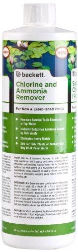 Beckett Chlorine, Chloramine and Ammonia Remover Water Treatment, Heavy Metal Neutralizer For Ponds, Water Gardens, 16 oz