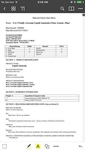 Clear Ammonia Multipurpose Cleaning Solution, 64 oz Bottle