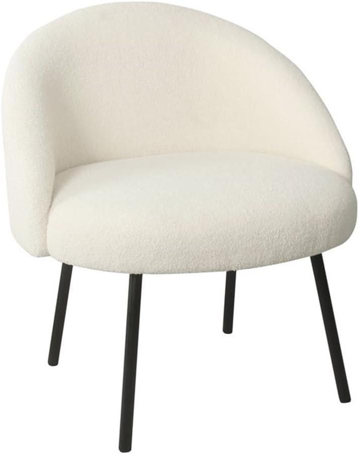 Modern Faux Shearling Accent Chair Cream - HomePop