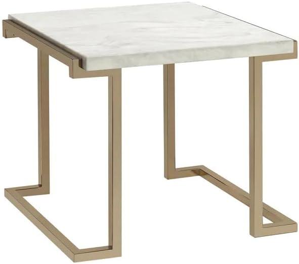 Adrinfly Boice II Coffee Table in Faux Marble & Champagne 82870