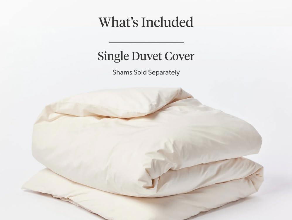 Coyuchi Organic Crinkled Percale Duvet Cover